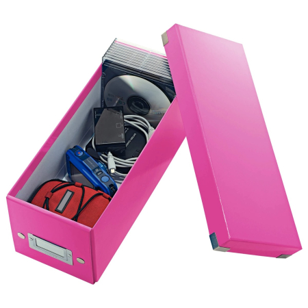 Cutie depozitare 30 CD-uri carcasa Jewel/ 60 CD-uri cu carcasa Slim, LEITZ WOW Click and Store [16]