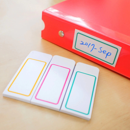 Etichete autocolante albe cu margine color [1]