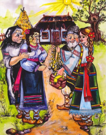 Povesti populare romanesti - Fata babei si fata mosneagului (secventa 3)