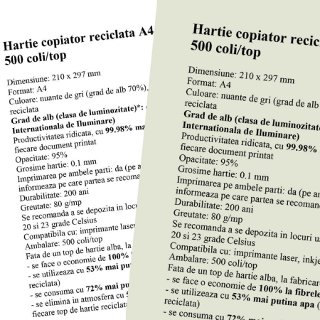 Hartie reciclata STEINBEIS Classic White A4 [1]