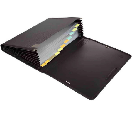 Mape si Folii Plastic - Mapa din plastic cu burduf 12 compartimente