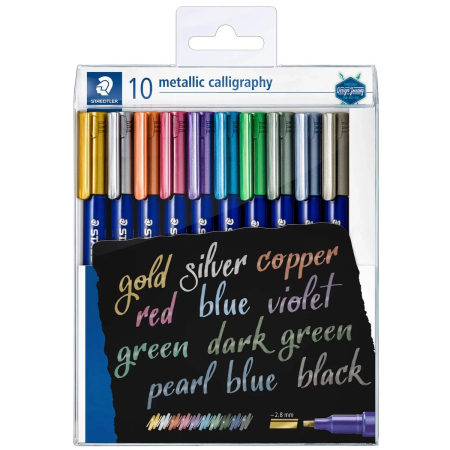 Linere si Markere - Marker caligrafie metalizat STAEDTLER Metallic Calligraphy 8325