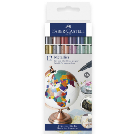 Linere si Markere - Marker permanent metalizat FABER-CASTELL Metallics FC160713