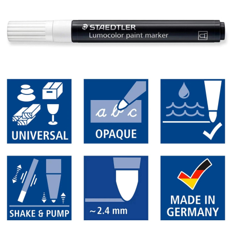 Marker pictura cu vopsea acrilica STAEDTLER Lumocolor Paint [4]