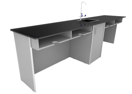 Mobilier Laboratoare - Masa pentru laboratorul de chimie MODEL 1 (pentru 4 pers)