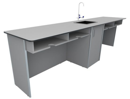 Mobilier Universitar - Masa pentru laboratorul de chimie MODEL 2 (pentru 4 pers)