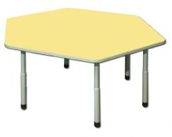 Mese gradinita - Masa reglabila HEXAGON pentru gradinite (galbena