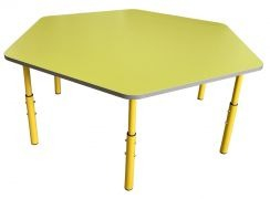 Mese gradinita - Masa reglabila HEXAGON pentru gradinite (verde