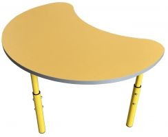 Mese gradinita - Masa reglabila SEMILUNA pentru gradinita (1 modul) (700x507x460-580mm)