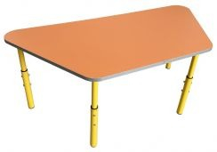 Mese gradinita - Masa reglabila TRAPEZ pentru gradinita (1 modul)(1100x520x460-580mm)