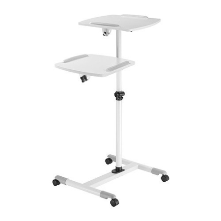 Suporti si Accesorii Videoproiectoare - Masuta videoproiector/laptop BlackMount TableStand 6A, inaltime reglabila, functie de inclinare, max. 10 kg, alb