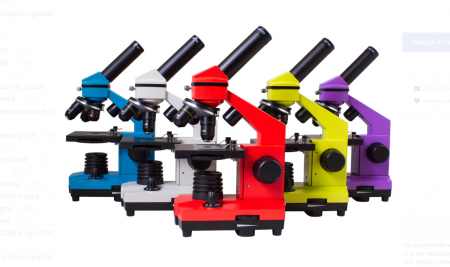 Microscoape - Microscop școlar Levenhuk Rainbow 2L, mărire 40-400x