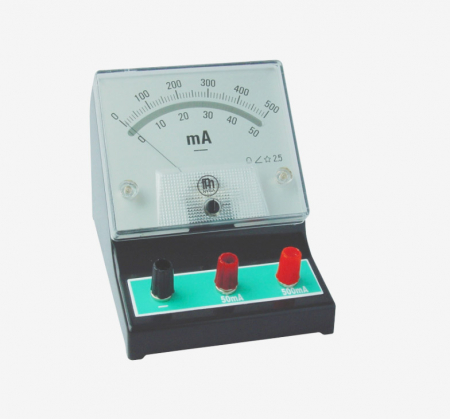 Electricitate si magnetism - miliampermetru școlar 0-50mA și 0-500mA DC