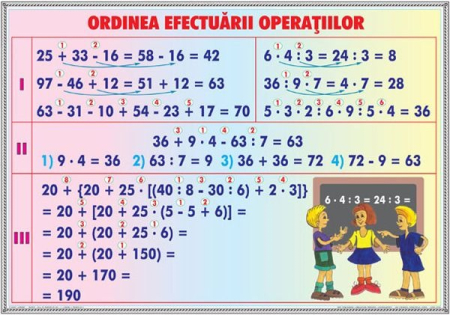 Matematica si stiinte ale naturii - Ordinea efectuării operaţiilor / Împărţirea numerelor naturale (DUO)