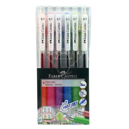 Stilouri,Pixuri,Rollere - Pix cu gel 0.7 mm FABER-CASTELL Fast Dry Gel