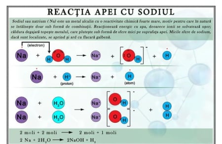Planse murale - Reactia apei cu sodiul