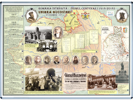 Materiale Didactice Gimnaziu si Liceu - Romania Intregita - Primul Centenar. Unirea Bucovinei (panou interactiv 1600x1200mm