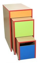 Mobilier Invatamant - Scari pentru pat supraetajat (370x682(1922)x680mm)
