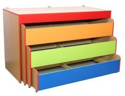 Mobilier Invatamant - Set 3 paturi suprapus (1552x682(2522)x950mm)