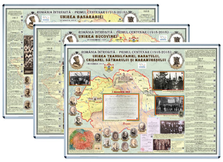 Materiale Didactice Gimnaziu si Liceu - Set de 3 panouri: Unirea Basarabiei
