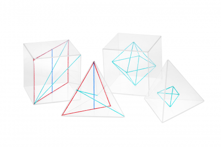 Materiale Didactice - Solide geometrice - poliedre regulate (4 buc.)