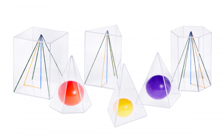Materiale Didactice - Solide geometrice - solide inscripționate (6 buc.)