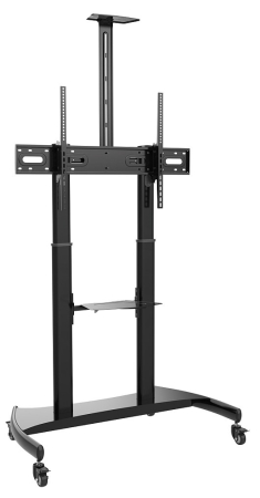Suporti/Standuri/Accesorii - Stand TV mobil cu doua polite(max.5kg/polita) Blackmount BM-T100, diagonale 60"-100", max. 75kg