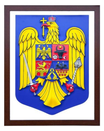 Educatie civica - Stema României în format 3D (604X470 mm)