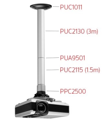 Videoproiectoare si Accesorii - Suport modular videoproiector de tavan Vogels XS45 Professional, max 30kg