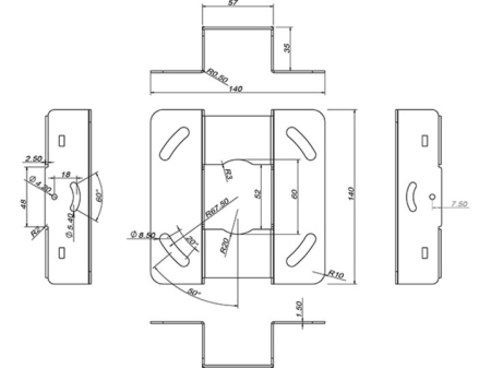 Suport videoproiector de tavan Multibrackets 1787, reglabil 90-160cm, reglaj fin, alb [2]