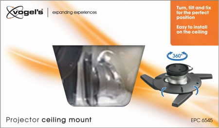 Suport videoproiector tavan Vogel's EPC6545, functie de inclinare si de rotire, max. 10 kg, negru [2]