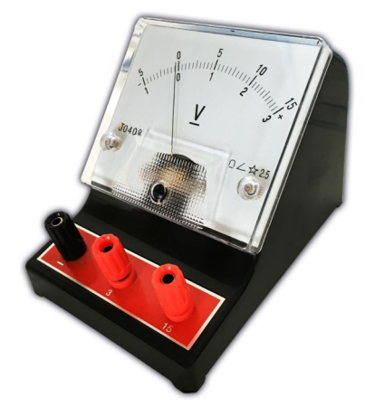 Electricitate si magnetism - Volmetru CC cu 3 borne