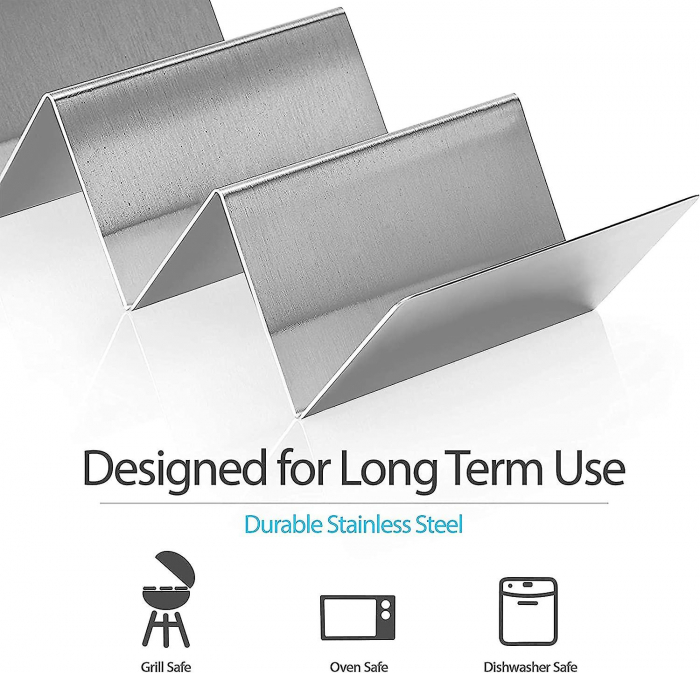 Set de 4 suporturi din Inox pentru taco [3]