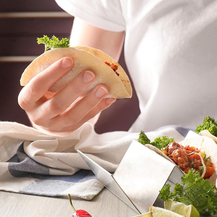 Set de 4 suporturi din Inox pentru taco [2]