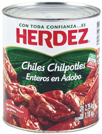 CHILIES - Chipotle Peppers in Adobo Sauce (2.75kg)