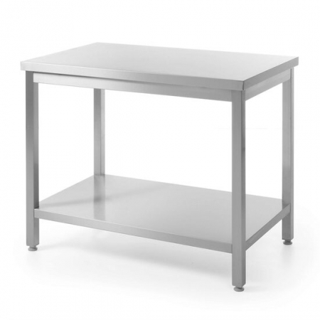ECHIPAMENTE HORECA - Masa de lucru profesionala din inox centrala cu polita, 1500x700x850(h)mm - folosita
