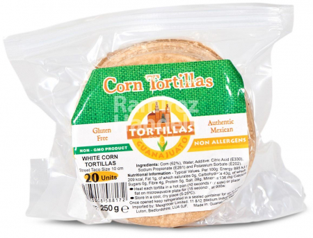 TORTILE - Tortile / lipii de porumb alb 10 cm - 20 bucați (250g)