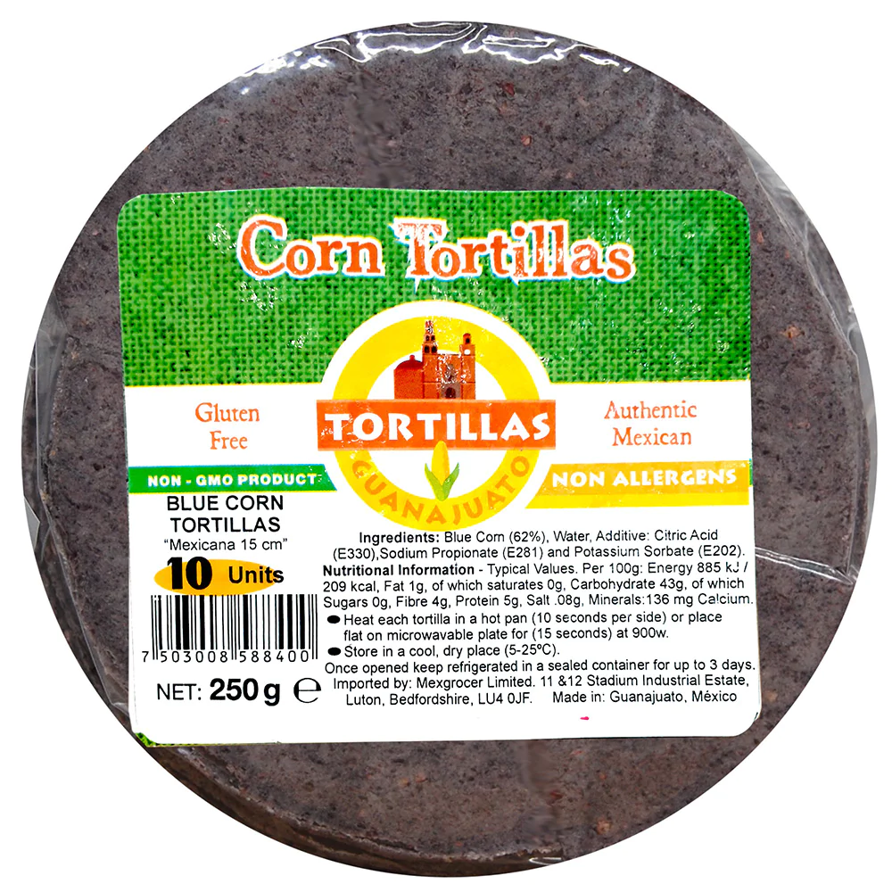HoReCa - Tortile / lipii de porumb albastru 15 cm -10 bucați (250g)