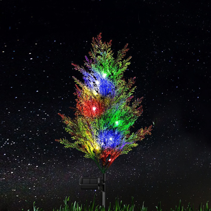 Set 2 Copaci Tuia Solari cu Lumini LED – Magia Sărbătorilor în Grădina Ta [6]