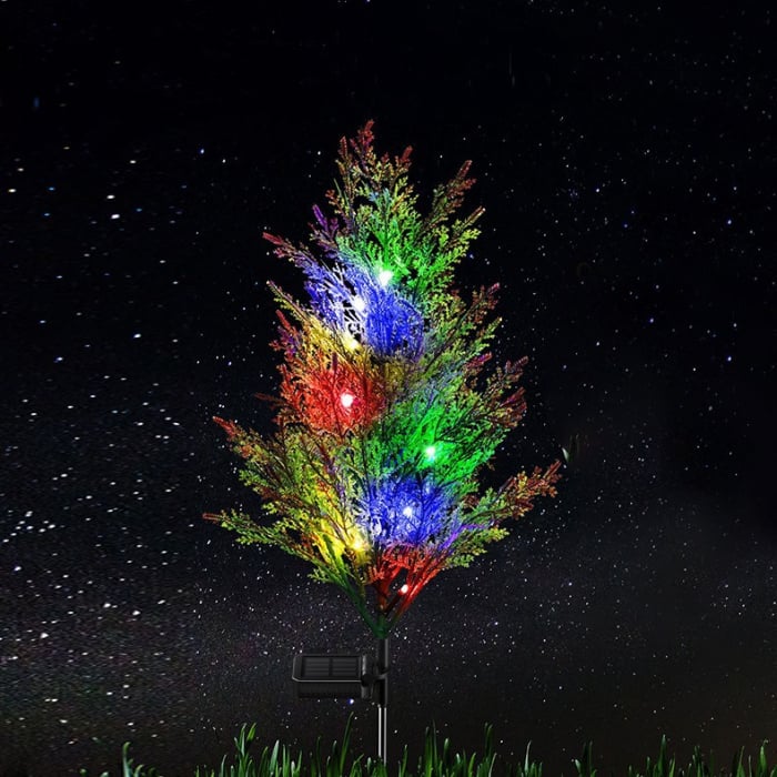 Set 4 Copaci Tuia Solari cu Lumini LED – Magia Sărbătorilor în Grădina Ta [6]