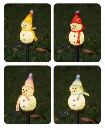 Set 4 Lămpi Solare de Crăciun, Om de Zăpadă - Magia Sărbătorilor în Grădina Ta [9]