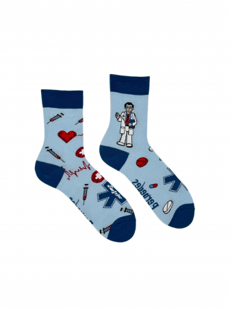 Sosete colorate lungi - Sosete desperecheate cu tematica medicala.