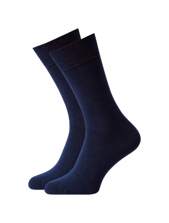 Sosete simple - Sosete bumbac lungi bleumarin