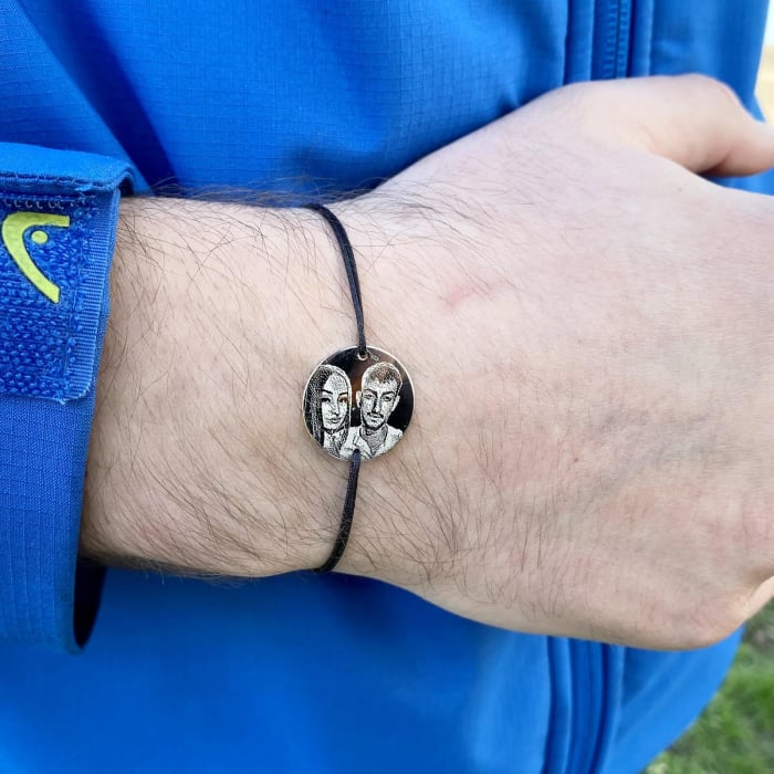 Bratara cu Poza Gravata si Banut Stainless Steel Personalizat [3]