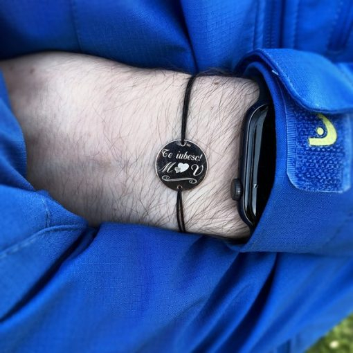 Bratara cu Snur Personalizata cu Banut si Argint [3]