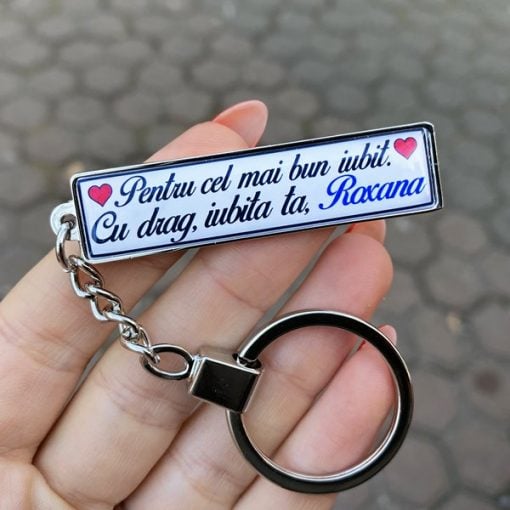 Breloc Chei Auto Personalizat cu Mesaj – Pentru Cel Mai Bun Iubit! [3]