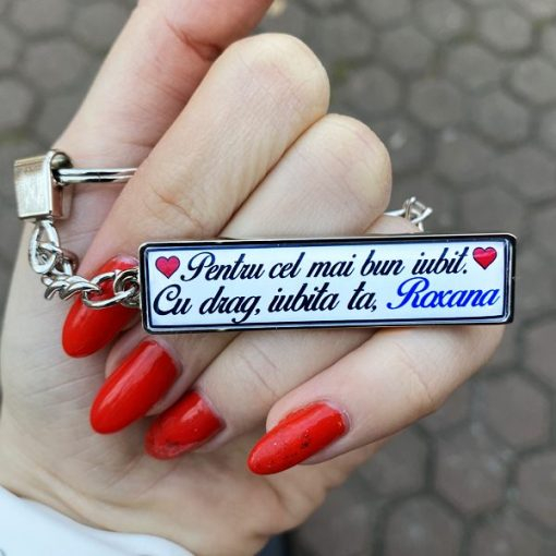 Breloc Chei Auto Personalizat cu Mesaj – Pentru Cel Mai Bun Iubit! [2]