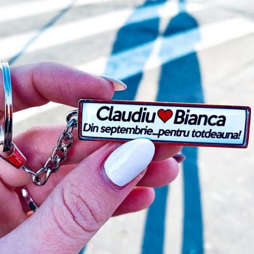 Breloc Pentru Chei Personalizat cu Mesaj – Pentru totdeauna [2]