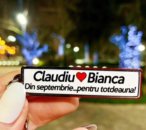 Breloc Pentru Chei Personalizat cu Mesaj – Pentru totdeauna [3]