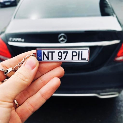 Breloc Cheie cu Mesaj Personalizat cu Numar Auto [3]